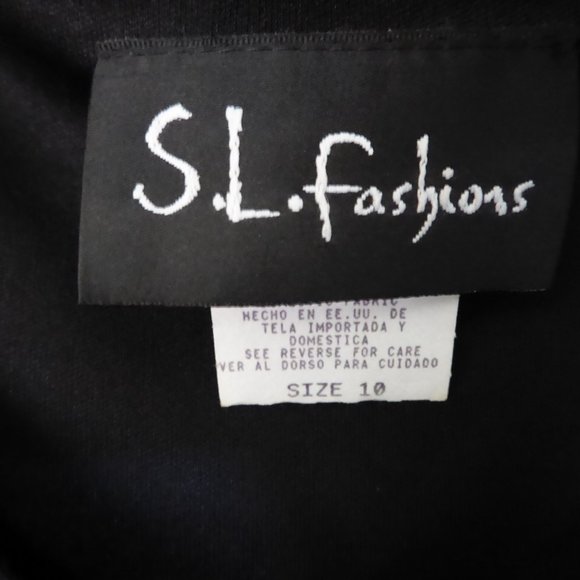 NEW S.L. FASHIONS BRAND WOMENS SHORT BLACK DRESS SIZE 10 - Picture 6 of 14